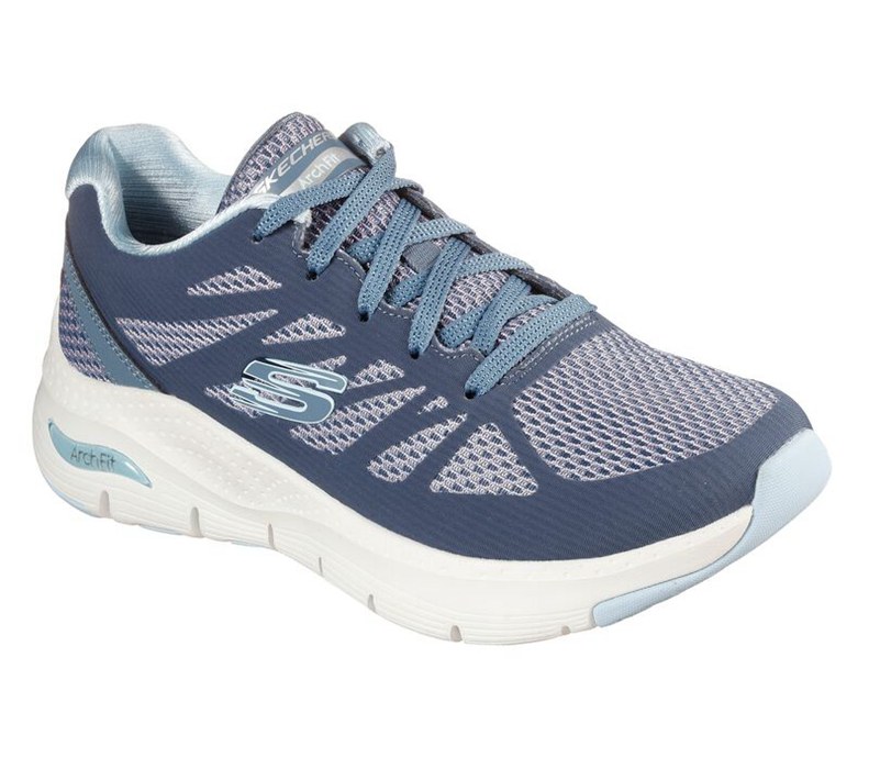 Skechers Arch Fit - Vivid Memory - Womens Sneakers Navy/Light Blue [AU-WV8229]